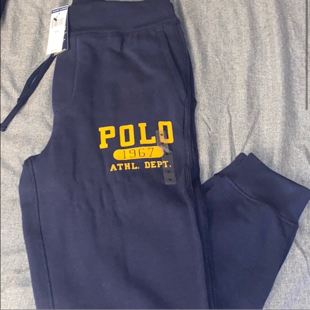 Blue and Yellow Ralph Lauren Sweatpants